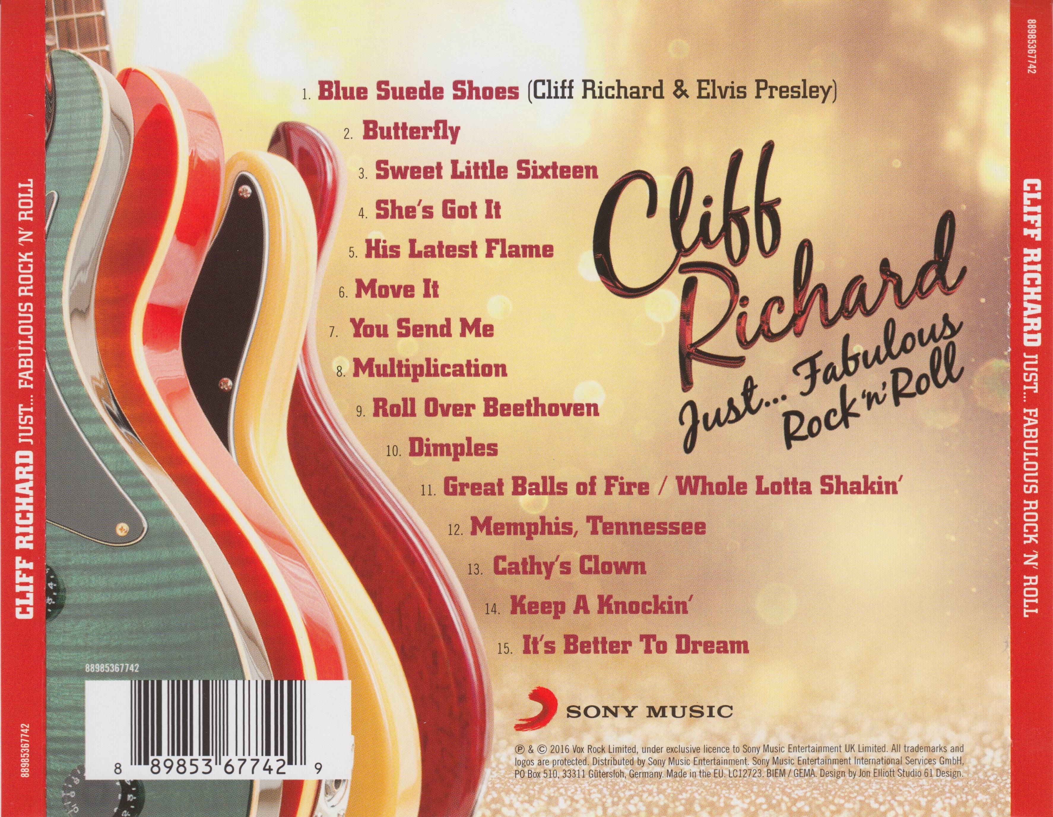 Cliff Richard Just Fabulous RocknRoll : Back